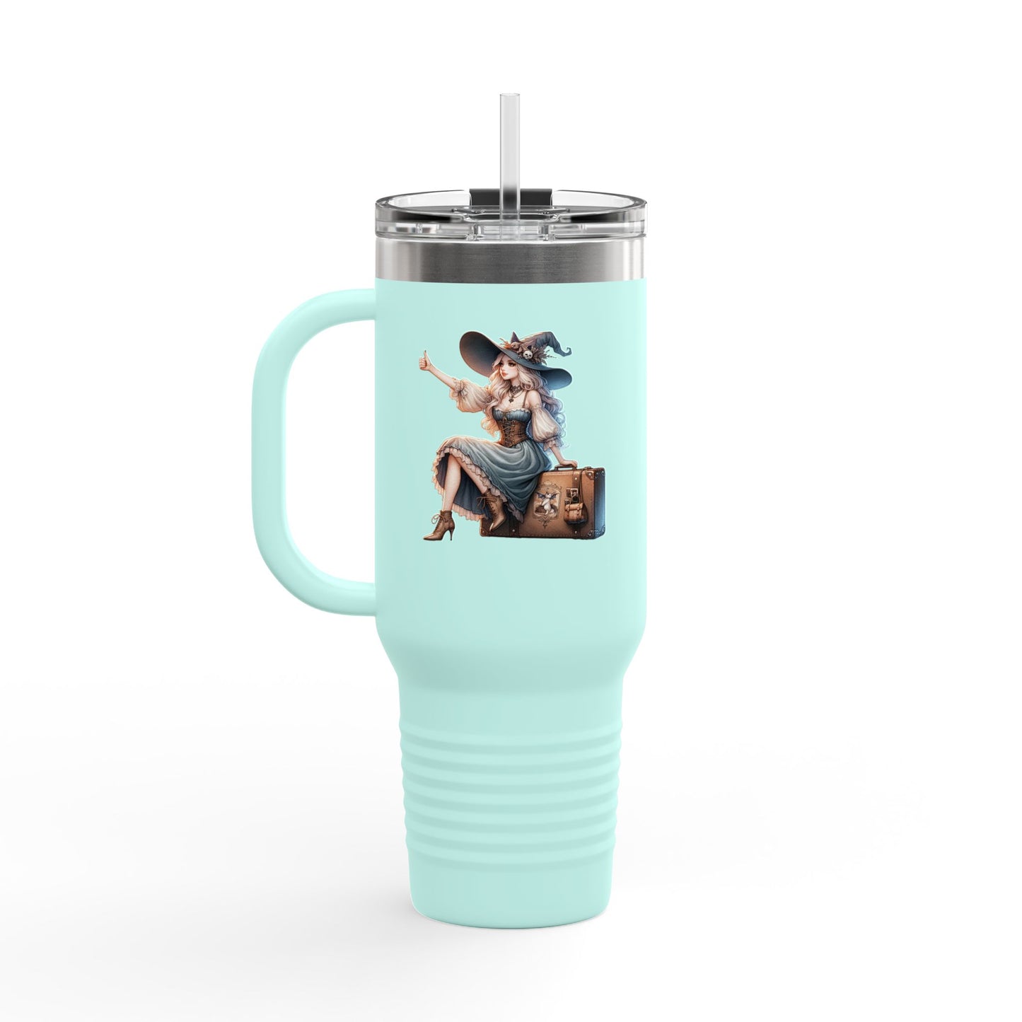 Stylish Insulated Travel Mug, 40oz: Perfect for Coffee Lovers, On-the-Go Drinks, Eco-Friendly, Gift for Her, Unique Travel Accessory