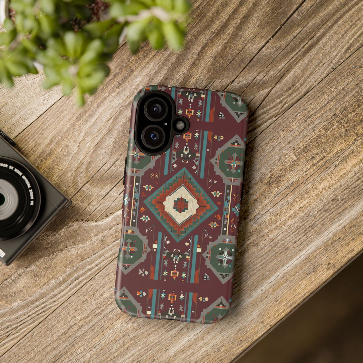 Tribal Pattern Phone Case - Boho Chic, Tough Durable Cover, Stylish Tech Accessory, Gift for Him/Her, Festival Essentials