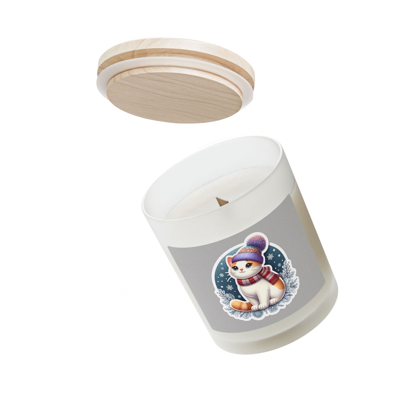 Cozy Cat Candle, Winter Vibes, Hand Poured Fragrance, Cat Lover Gift, Holiday Decor, Relaxation, Home Fragrance