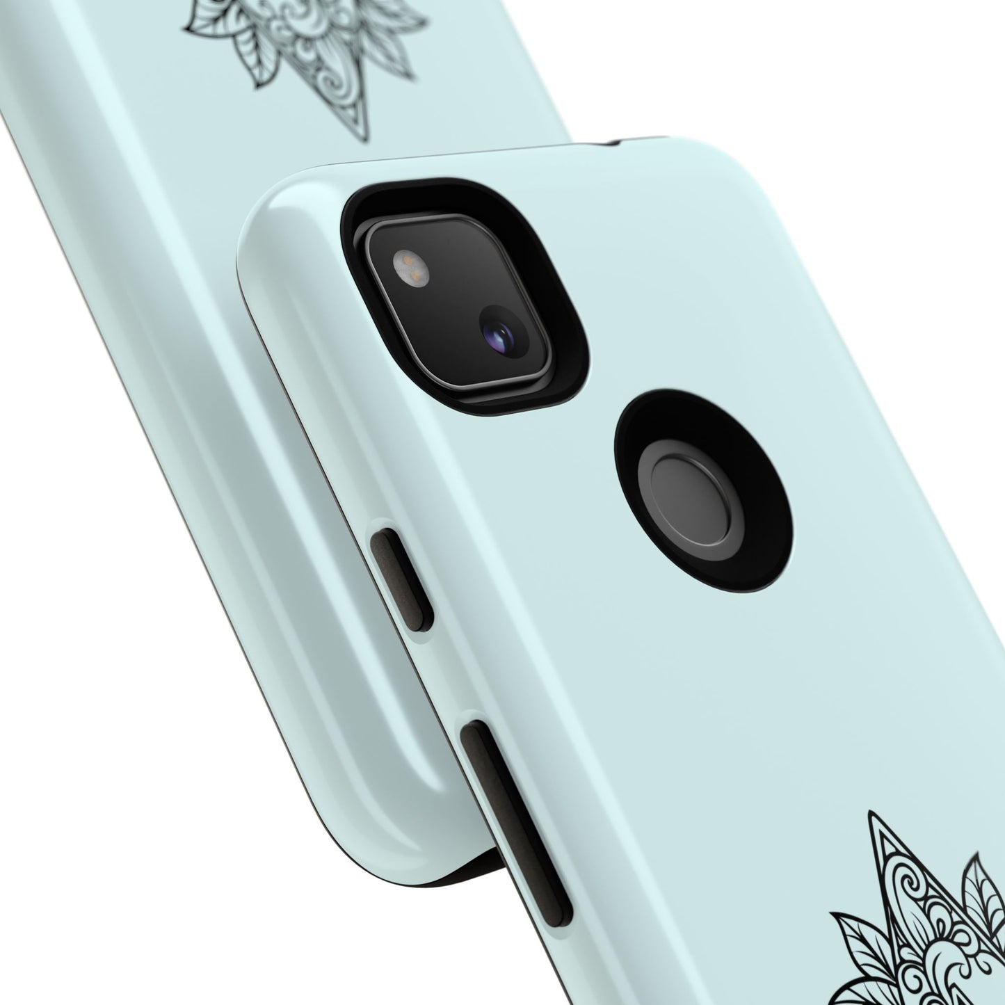 Personalized Tough Phone Case, Floral Monogram Cell Phone Cover, Custom Protective Case, Unique Gift, Birthday, Graduation