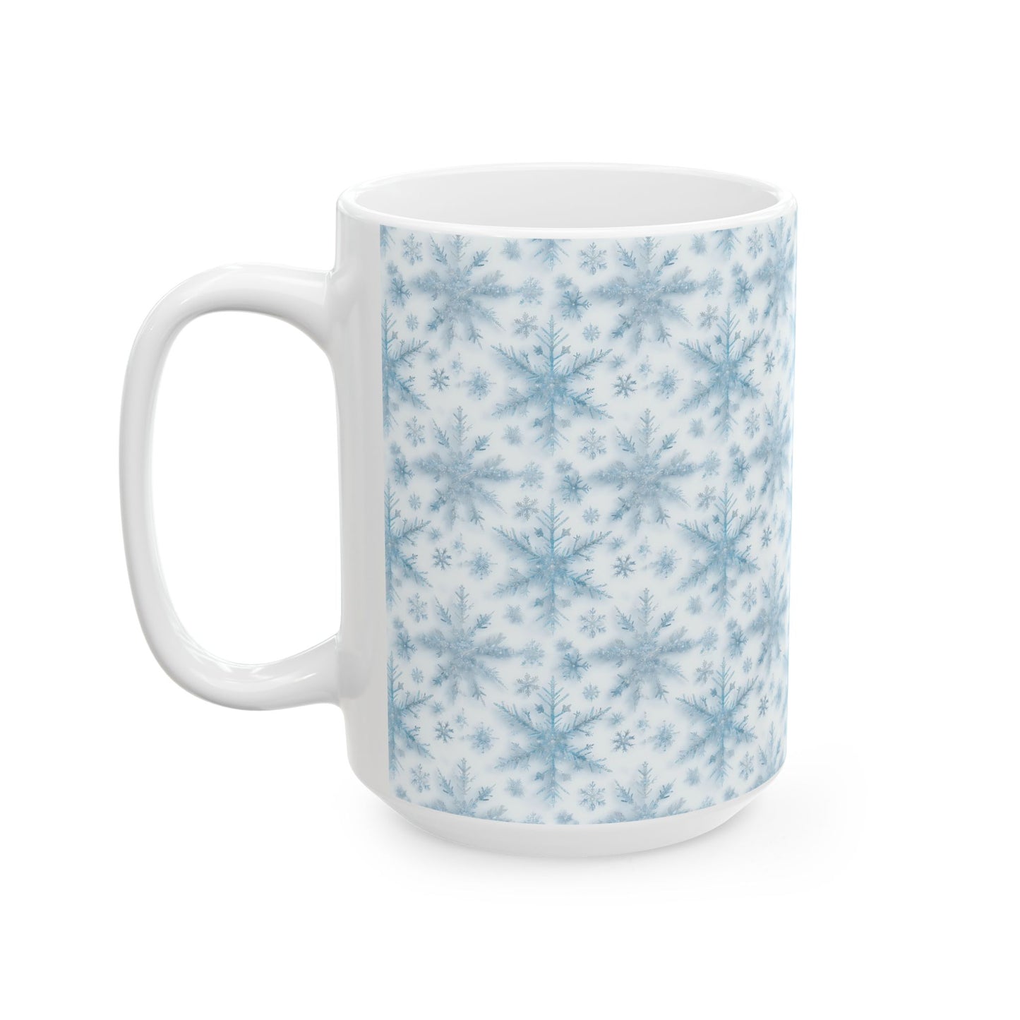 Winter Wonderland Ceramic Mug - Cozy Snowflake Design, Perfect for Hot Cocoa, Holiday Gifts, Home Decor, Winter Celebrations