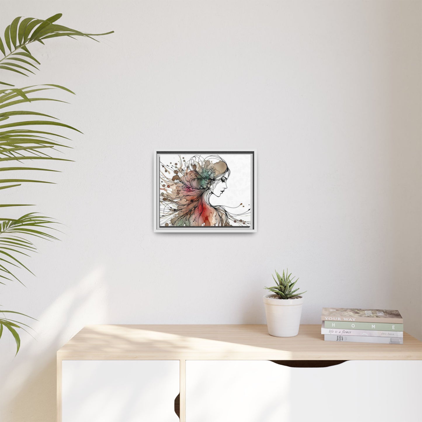 Matte Canvas, Framed (Multi-color) - Girl Whispers