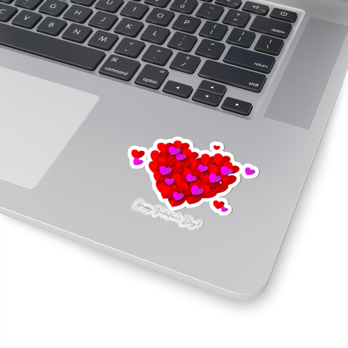 Valentine’s Heart Kiss-Cut Sticker — "Happy Valentine’s Day" Love Decal
