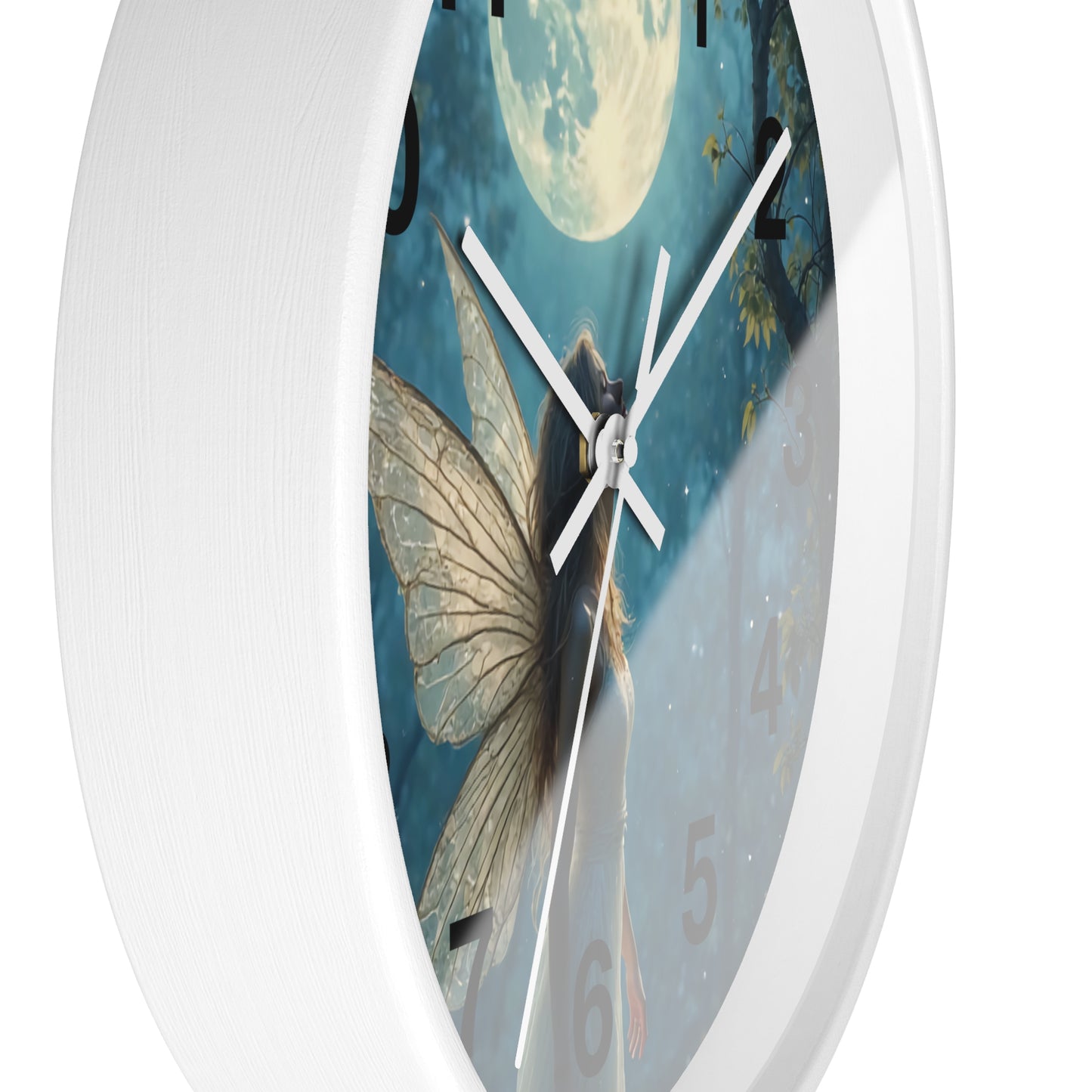 Moonlit Fairy Wall Clock, Enchanting Home Decor, Whimsical Timepiece, Fantasy Decor, Magical Fairy Clock, Gifts for Dreamers