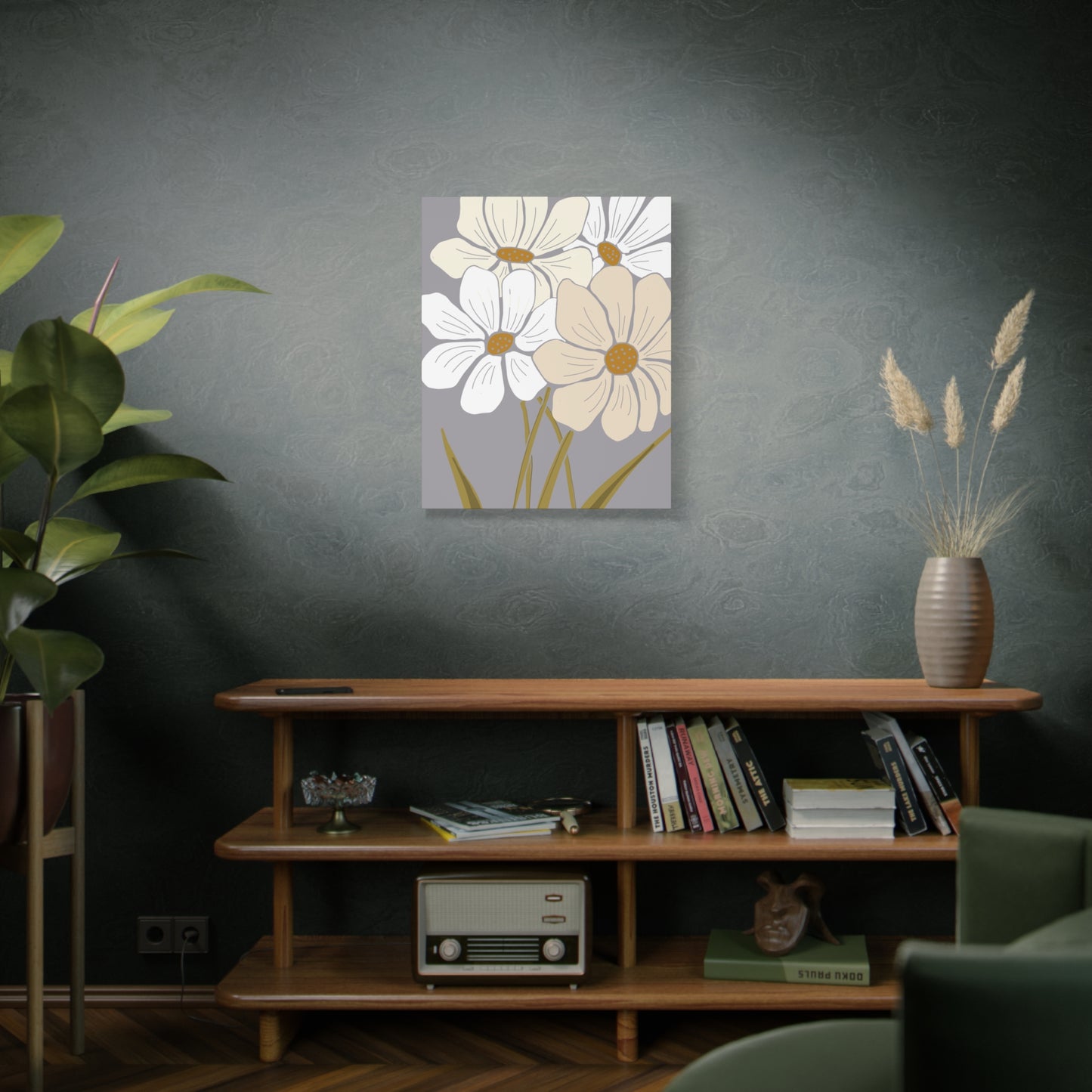 Copy of Copy of Matte Canvas, Stretched, 1.25" Tulips Pink and Purple Flowers