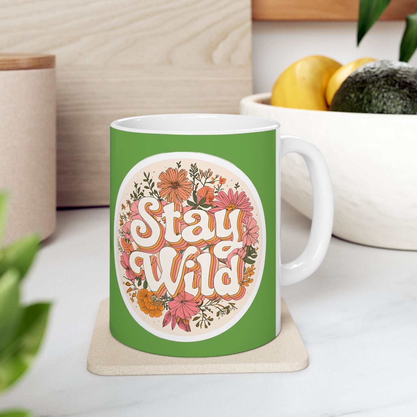 Stay Wild Floral Ceramic Mug — 11oz & 15oz