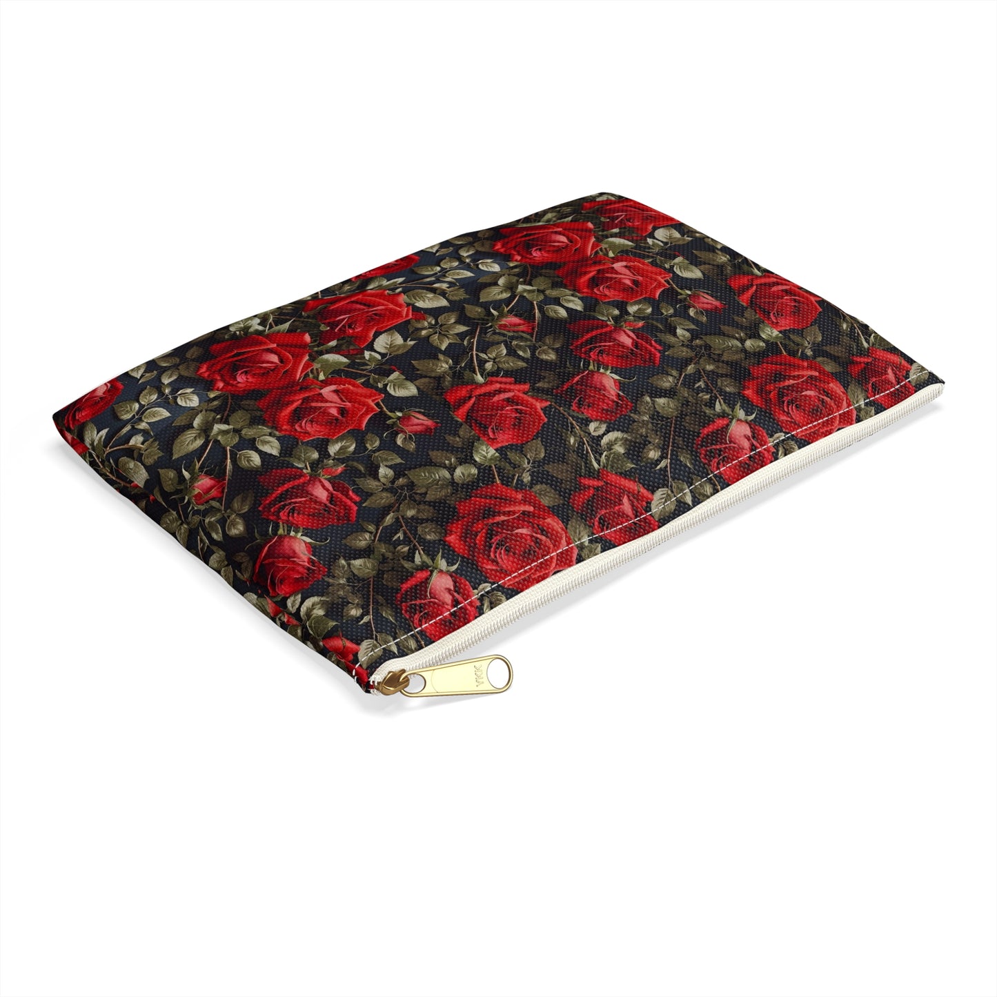 Elegant Floral Accessory Pouch | Perfect for Makeup, Travel, or Gifts | Rose Pattern Pouch for Women