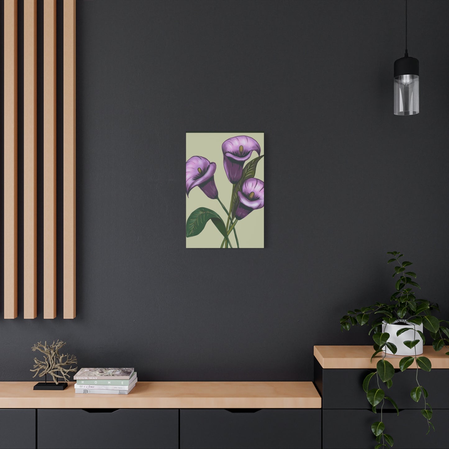 Copy of Matte Canvas, Stretched, 1.25" Purple Flowers