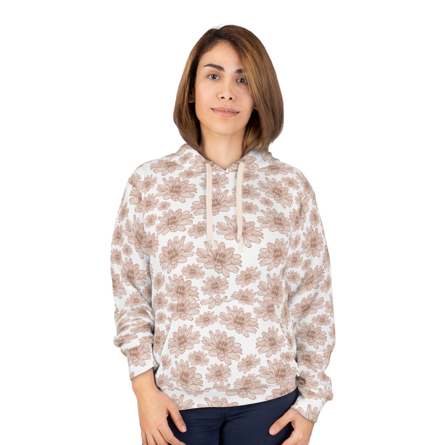 Floral Print Unisex Pullover Hoodie | Cozy Everyday Wear, Perfect for Spring, Casual Outfits, Gift Idea for Her or Him