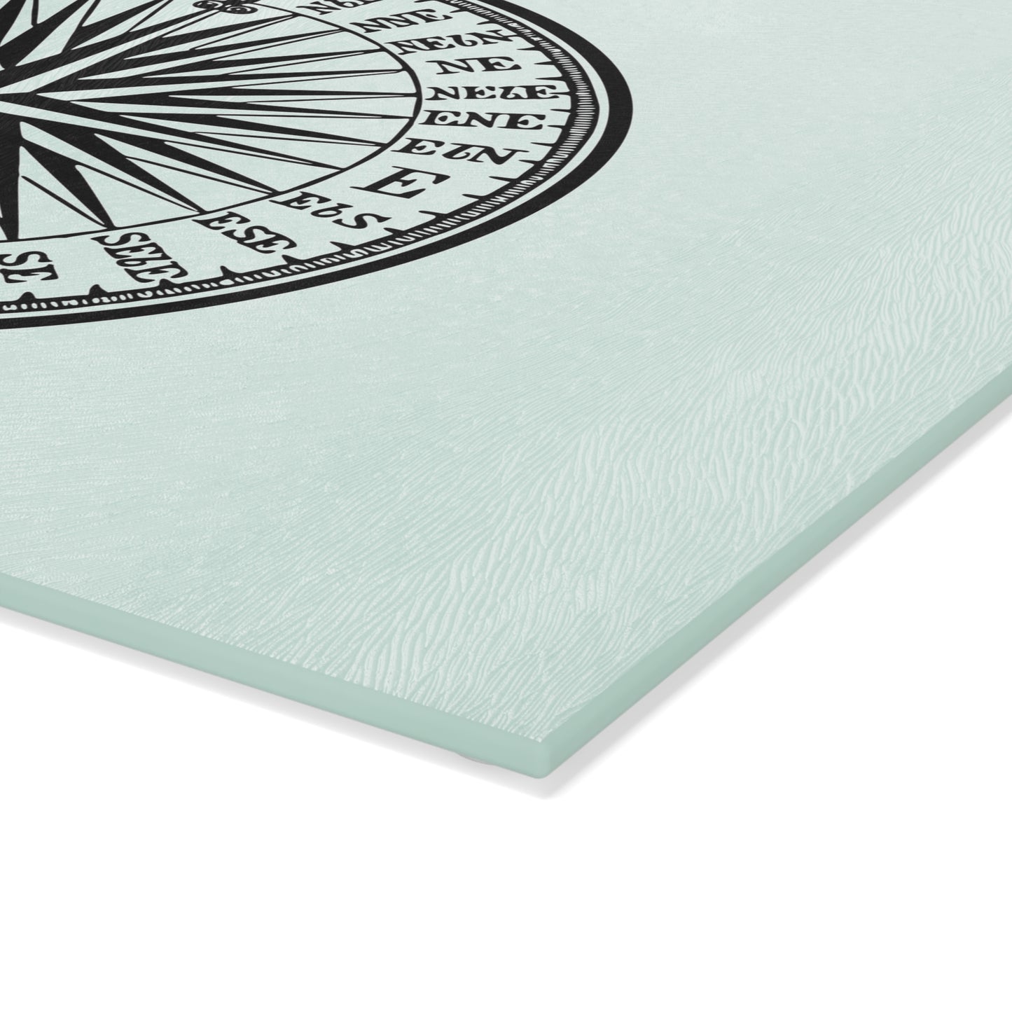 Nautical Compass Glass Cutting Board - Coastal Kitchen Decor, Perfect Gift for Chefs, Housewarming, Maritime Themed Events