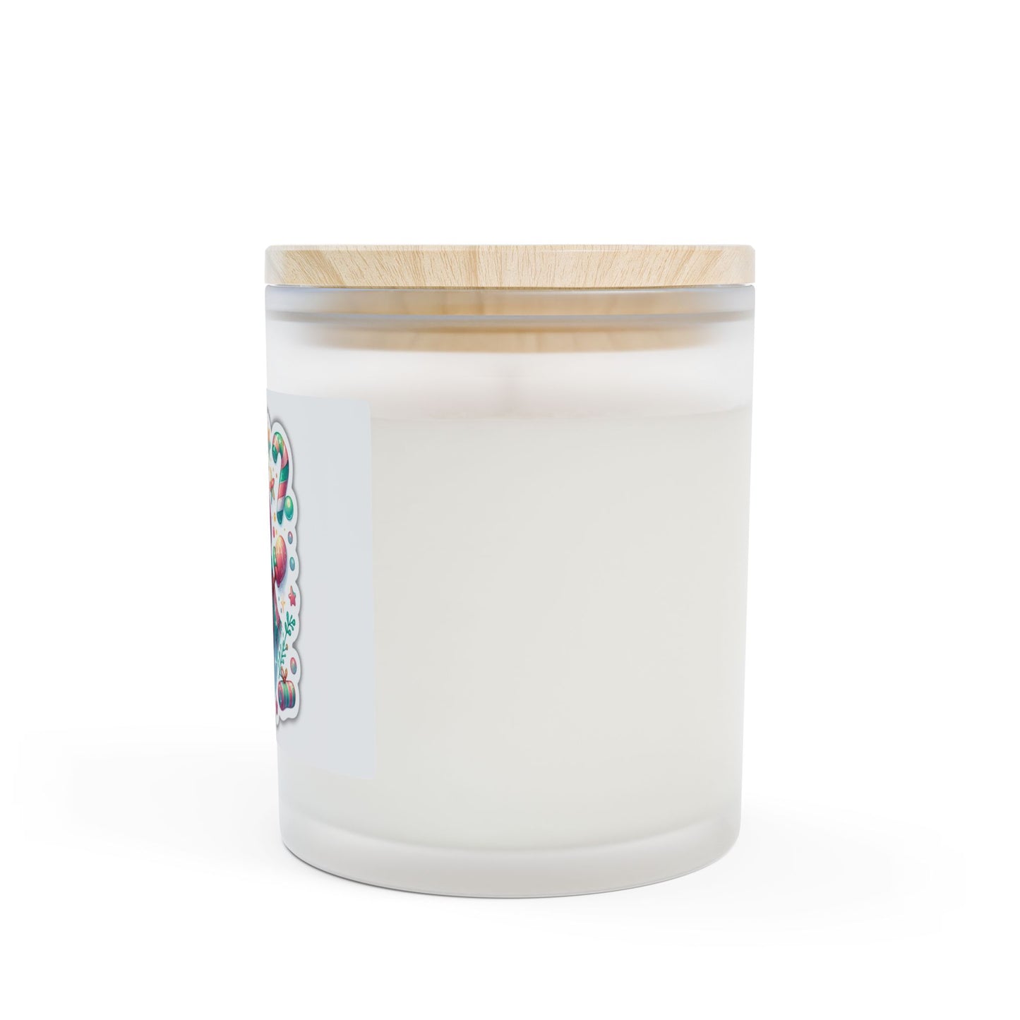 Snowman Themed Frosted Glass Candle, Holiday Decor, Winter Scented Gift, Xmas, Cozy Atmosphere, Candle Lover's Delight