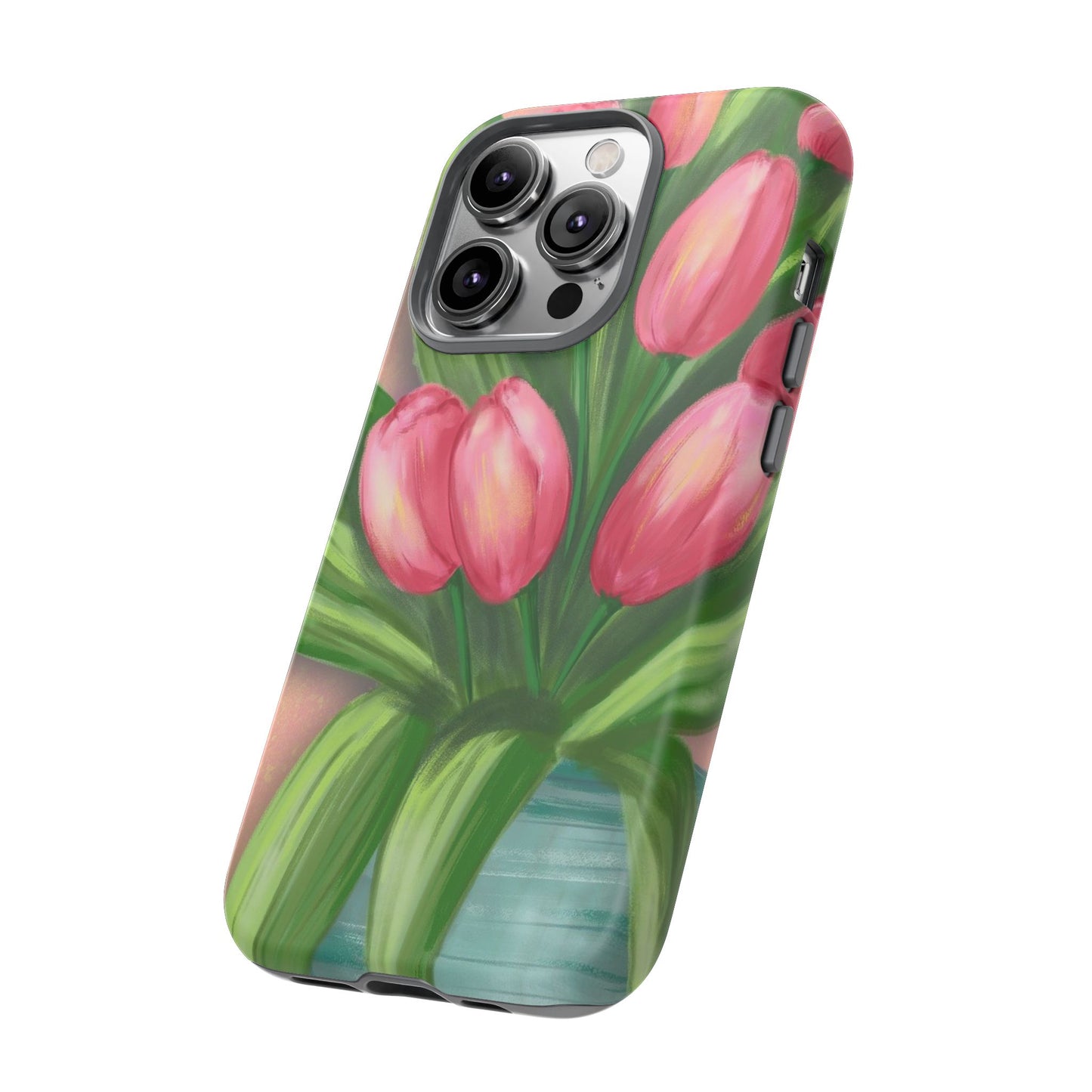 Floral Phone Case with Vibrant Tulips - Tough Cases for Garden Lovers, Spring Gifts, Nature Enthusiasts, Unique Gadget Accessories, [...]