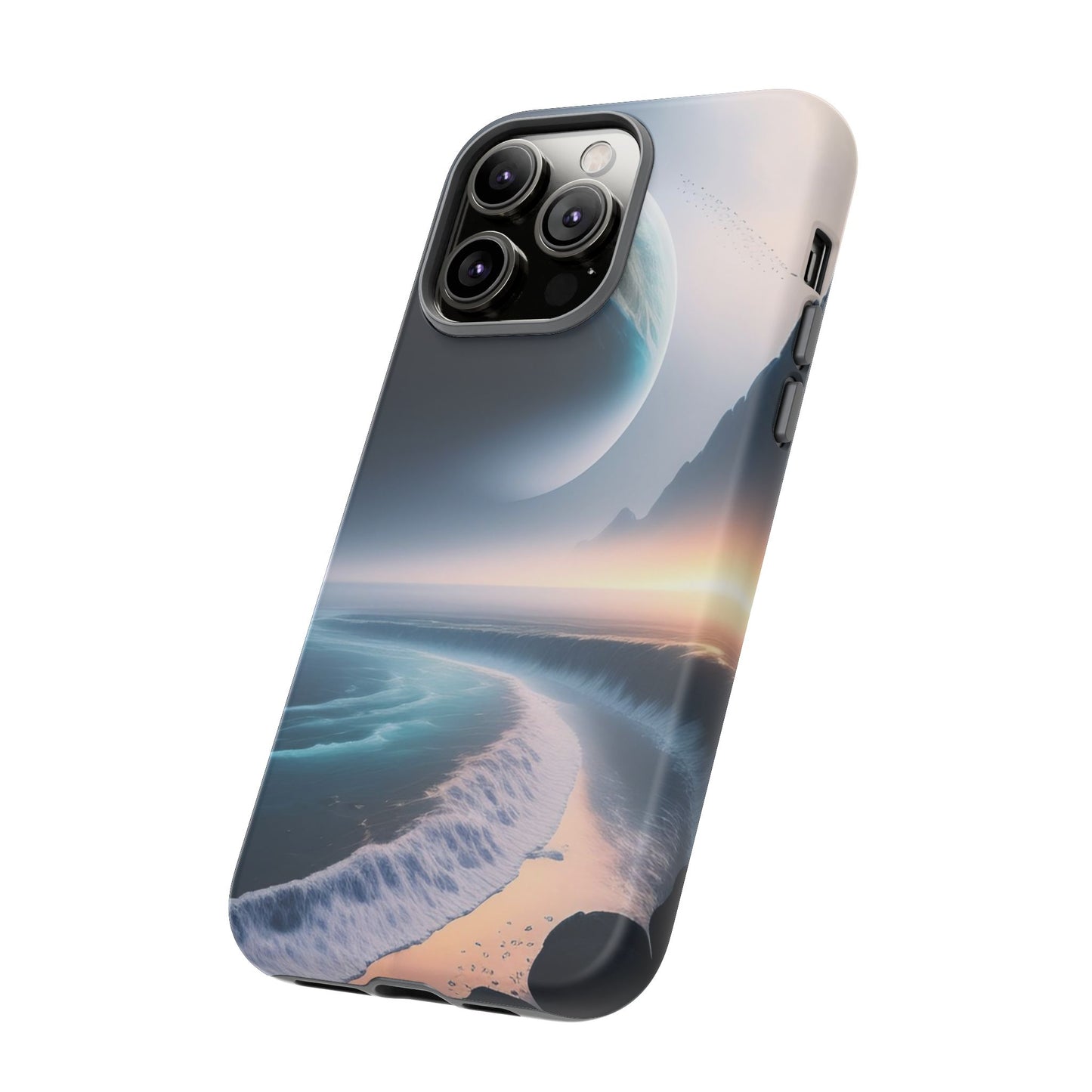 Galaxy Ocean Phone Case — Surreal Planet Beach Tough Case