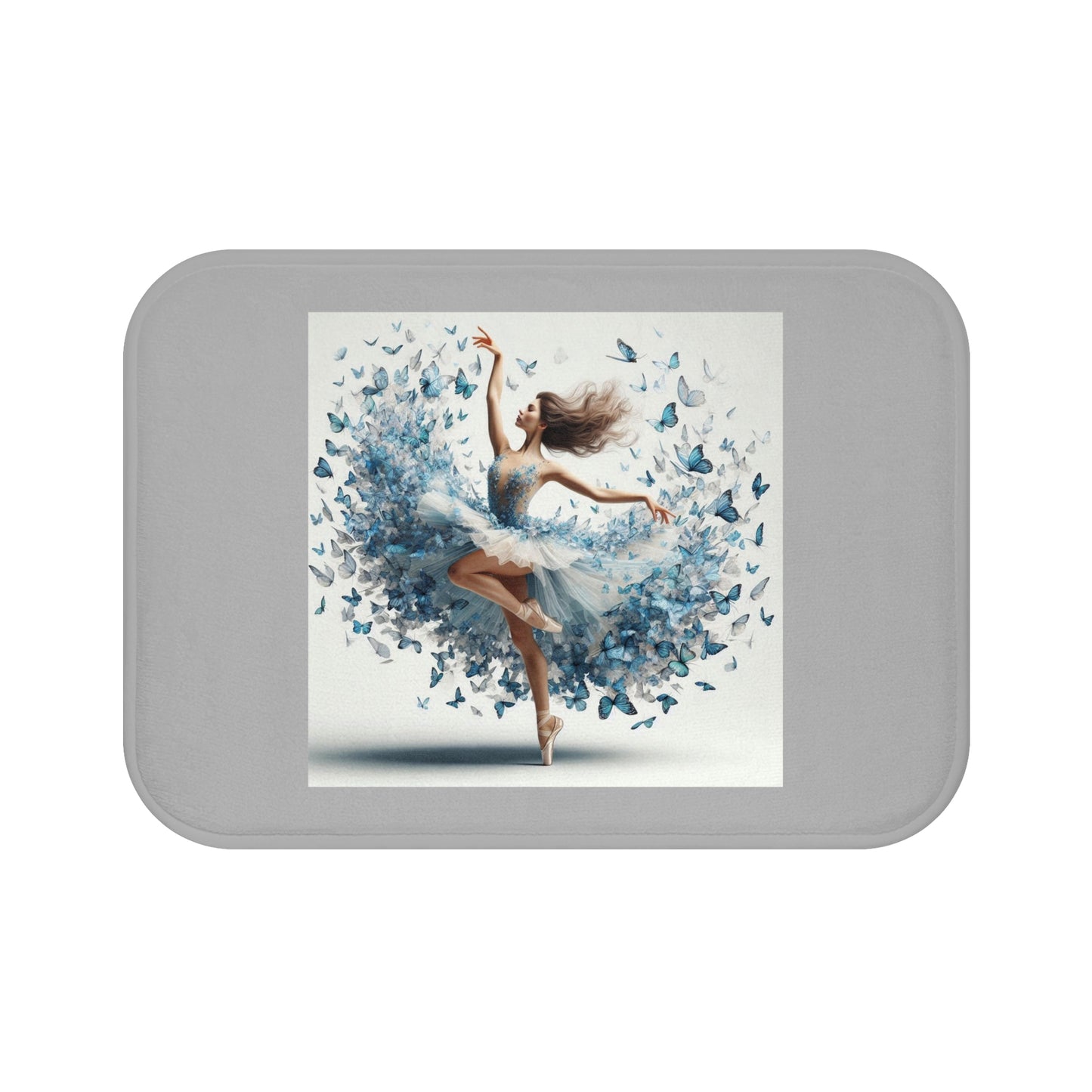 Elegant Ballerina Bath Mat, Dance Decor, Floral Home Accessory, Unique Bathroom Gift, Spa Vibes, Dance Lover's Gift