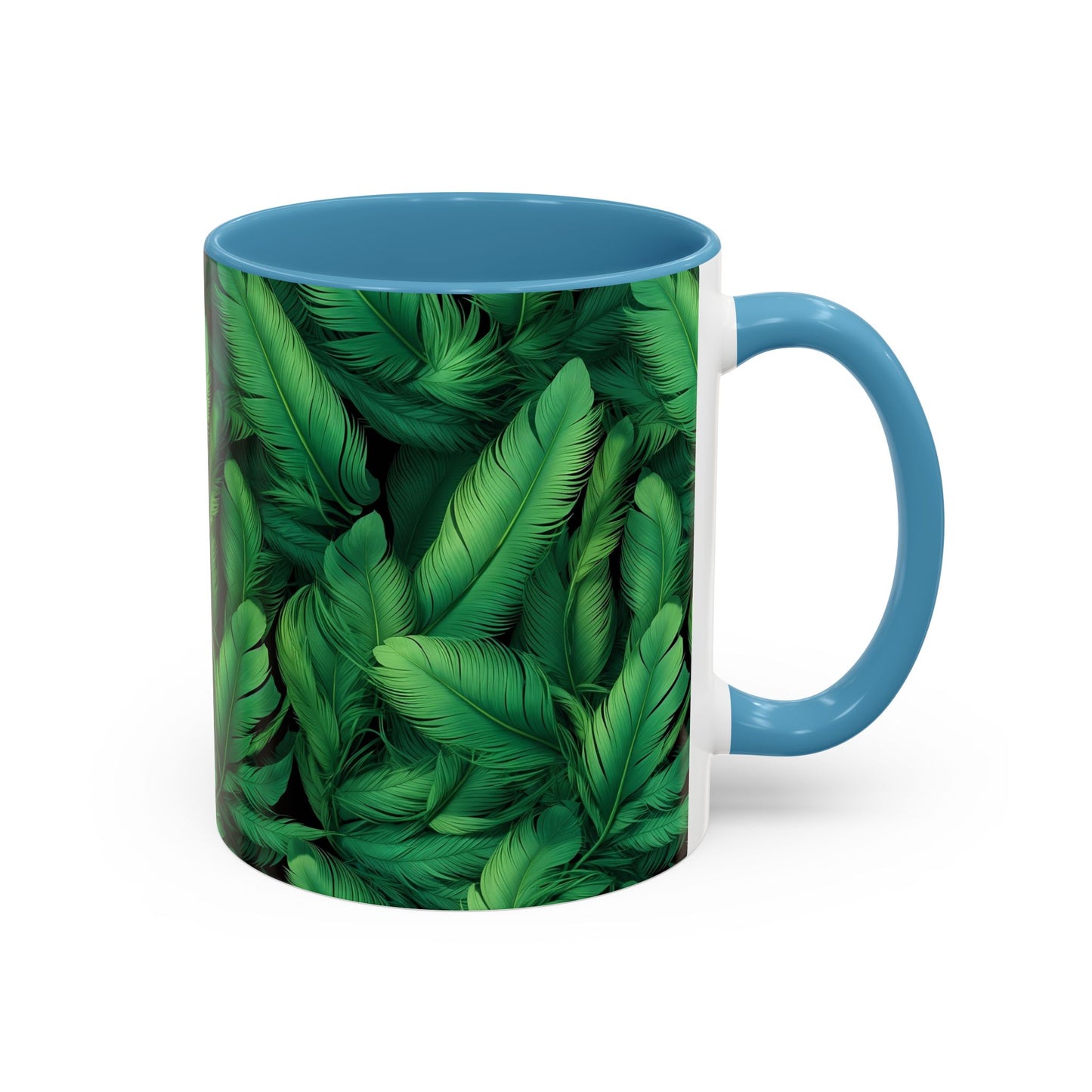 Tropical Leaf Coffee Mug - Green Botanical Drinkware, Ideal Gift for Nature Lovers, Home Decor, Tropical Theme, Eco-Friendly Beverage