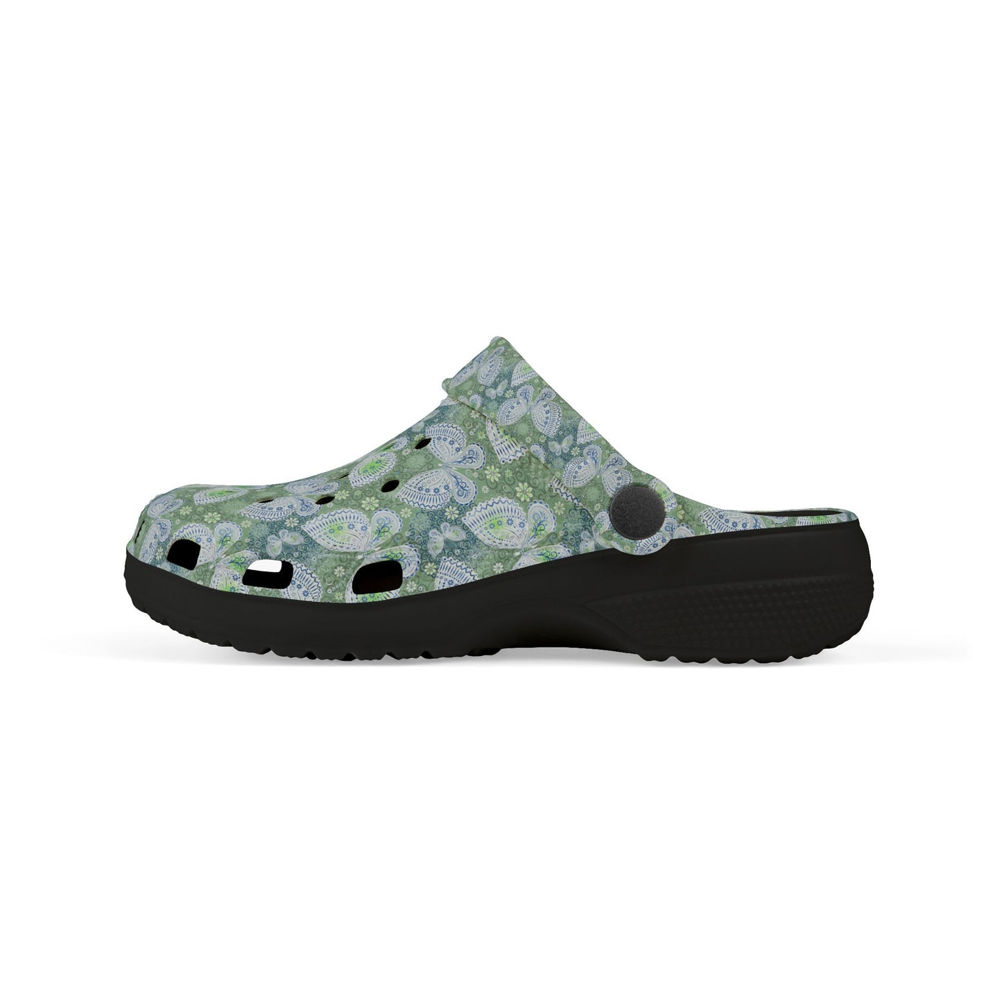 Butterfly Pattern Kids' Clogs - Fun & Comfortable Footwear for Play, Spring, Summer, Gardening, Beach Days, Gifts