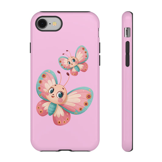 Cute Butterfly Phone Case, Tough Phone Cover, Girly Phone Accessory, Unique Gift for Her, Kids Phone Case, Floral Design Case