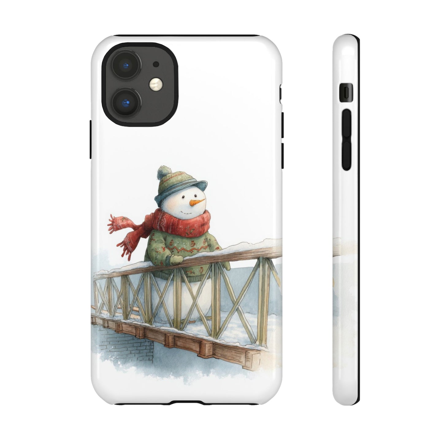 Snowman Phone Case – Winter Holiday Gift, Cute Snowman Design, Winter Accessories, Protective Phone Case, Unique Christmas Present