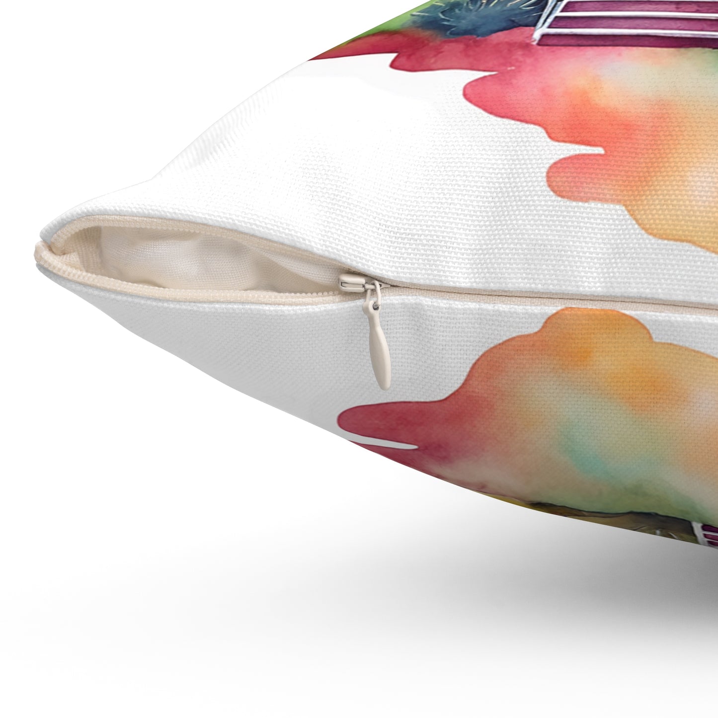 Whimsical Watercolor House Decorative Pillow