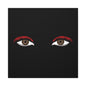 Red Lashes Wall Art Canvas — Glam Eyes Makeup Decor