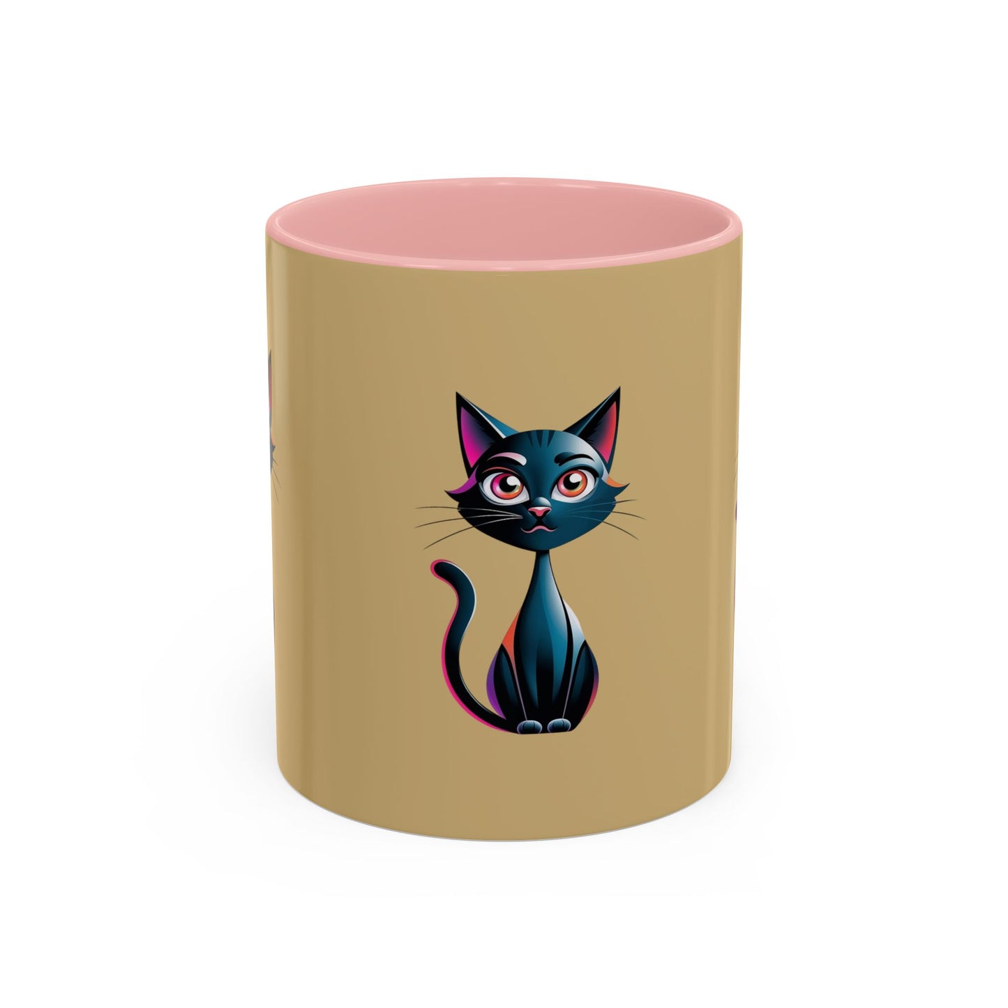 Cute Cat Accent Coffee Mug - Perfect for Cat Lovers, Gift for Birthdays, Home Decor, Animal Enthusiasts, Fun Kitchenware