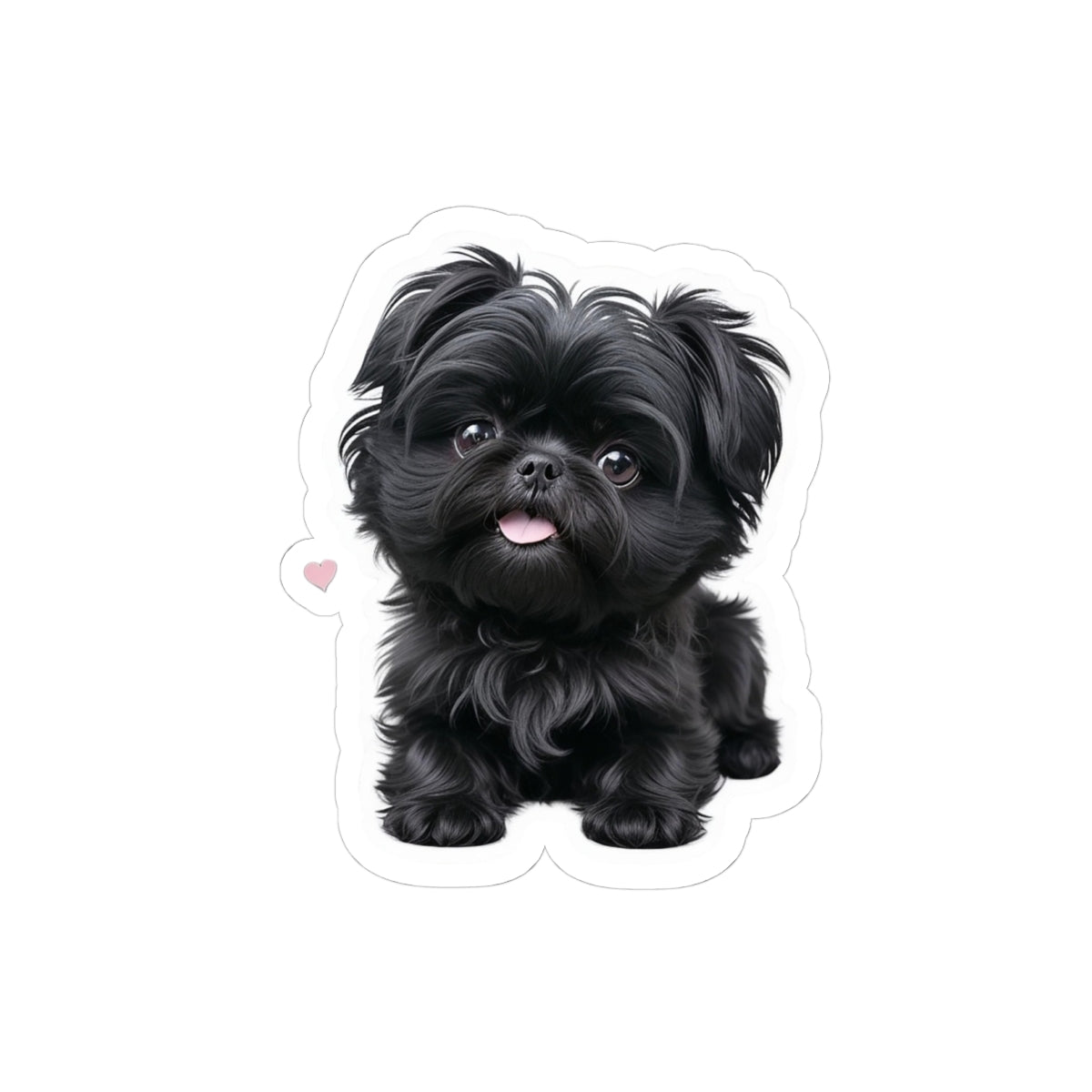 Cute Black Dog Kiss-Cut Stickers for Pet Lovers