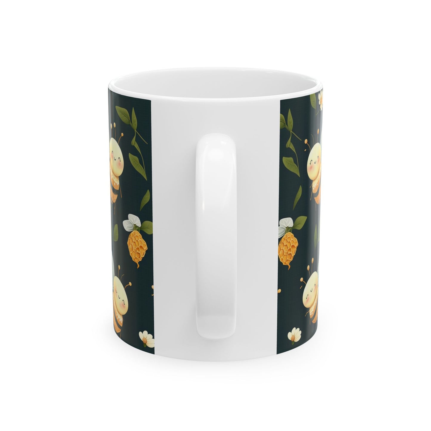 Cute Bee Ceramic Mug - Whimsical Coffee Cup for Bee Lovers, Gift for Her