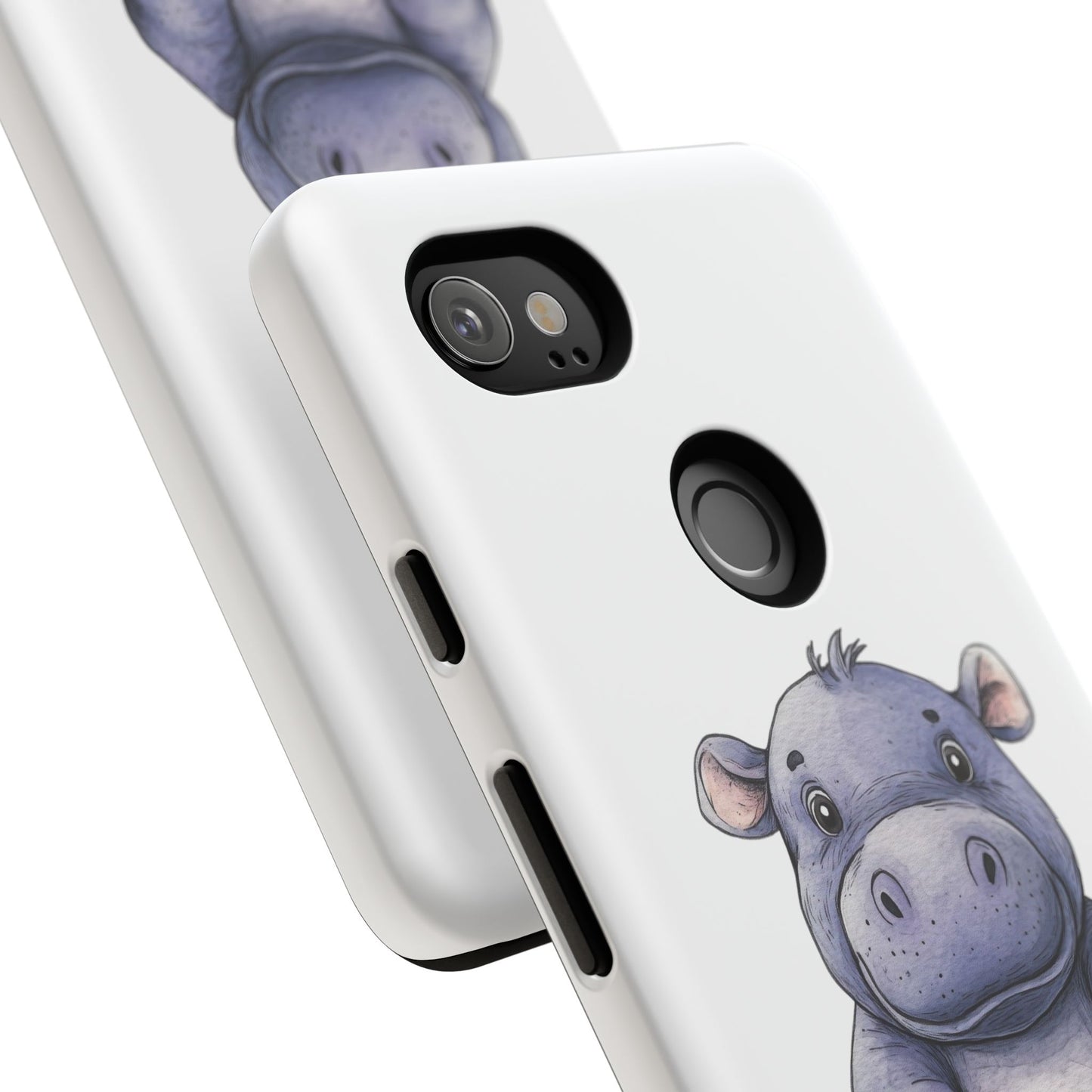 Cute Hippo Phone Case, Unique Tough Cases, Animal Lover Gift, Cute Animal Design, Baby Animal Phone Accessory
