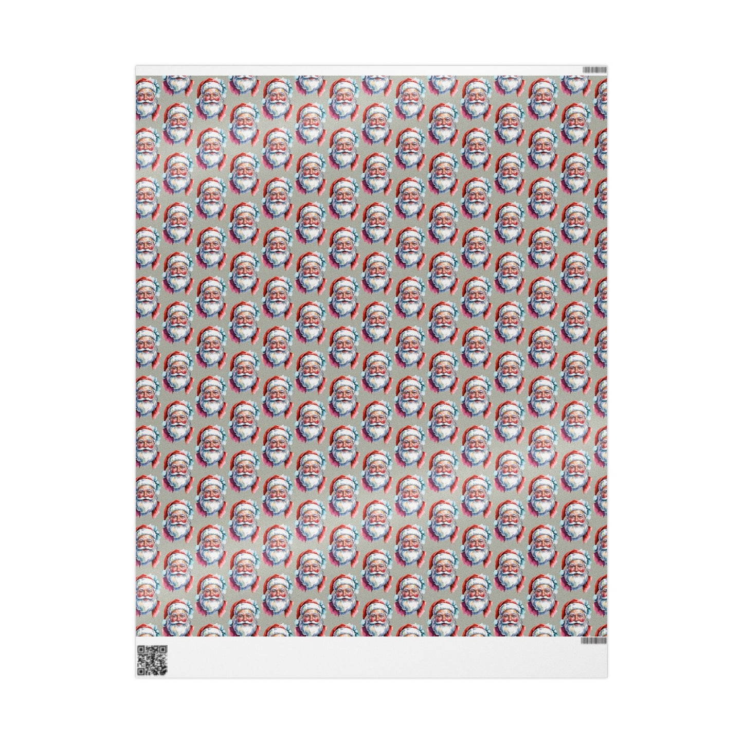 Santa Face Wrapping Paper Roll — Festive Holiday Gift Wrap