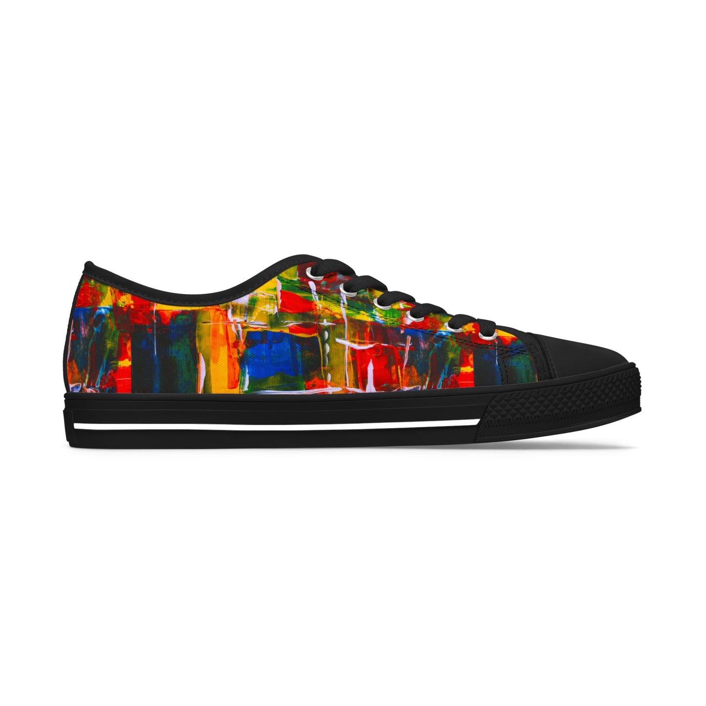 Abstract Color Splash Low Top Sneakers