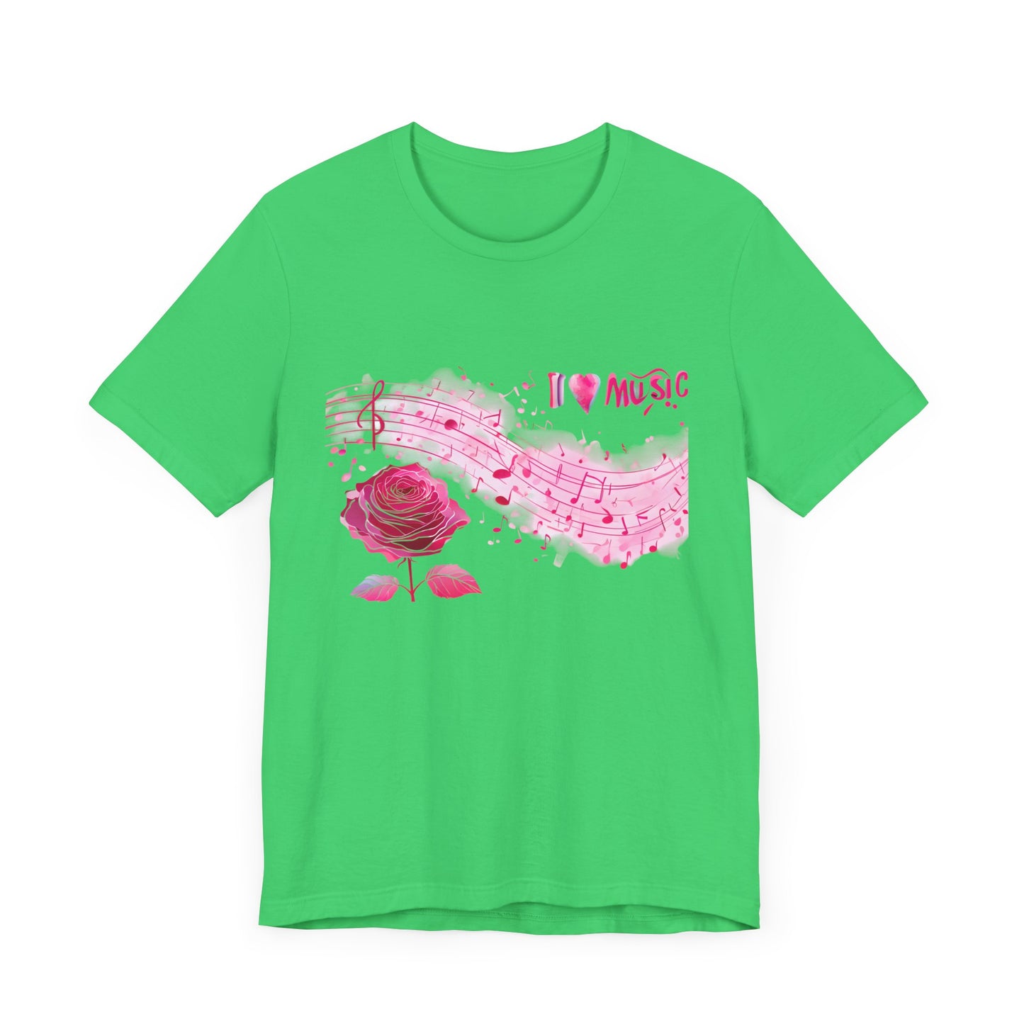 I Love Music Tee, Music Lover Shirt, Floral Music Notes Top
