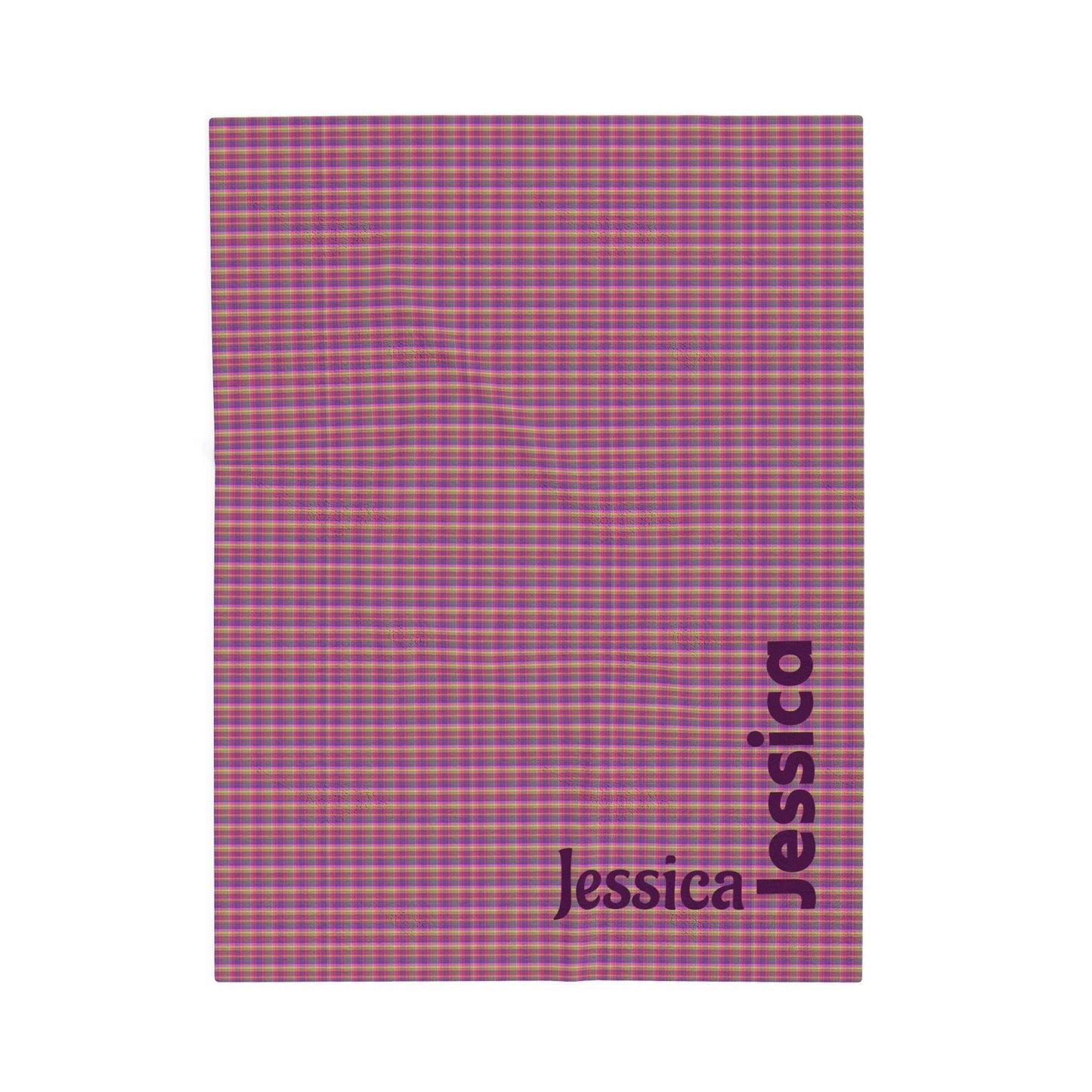 Personalized Velveteen Plush Blanket- Jessica - Cozy Throw for Home Decor, Gifts, Custom Name Blanket, Soft Blanket for All Occasions, Great [...]