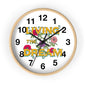 Living the Dream Floral Wall Clock, Boho Home Decor, Motivational Gift, Office Clock, Unique Wall Art