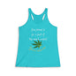 Funny Cannabis Racerback Tank Top, Cannabis Shirt, Herb Lovers Gift, Weed Control Apparel, Summer Workout Top