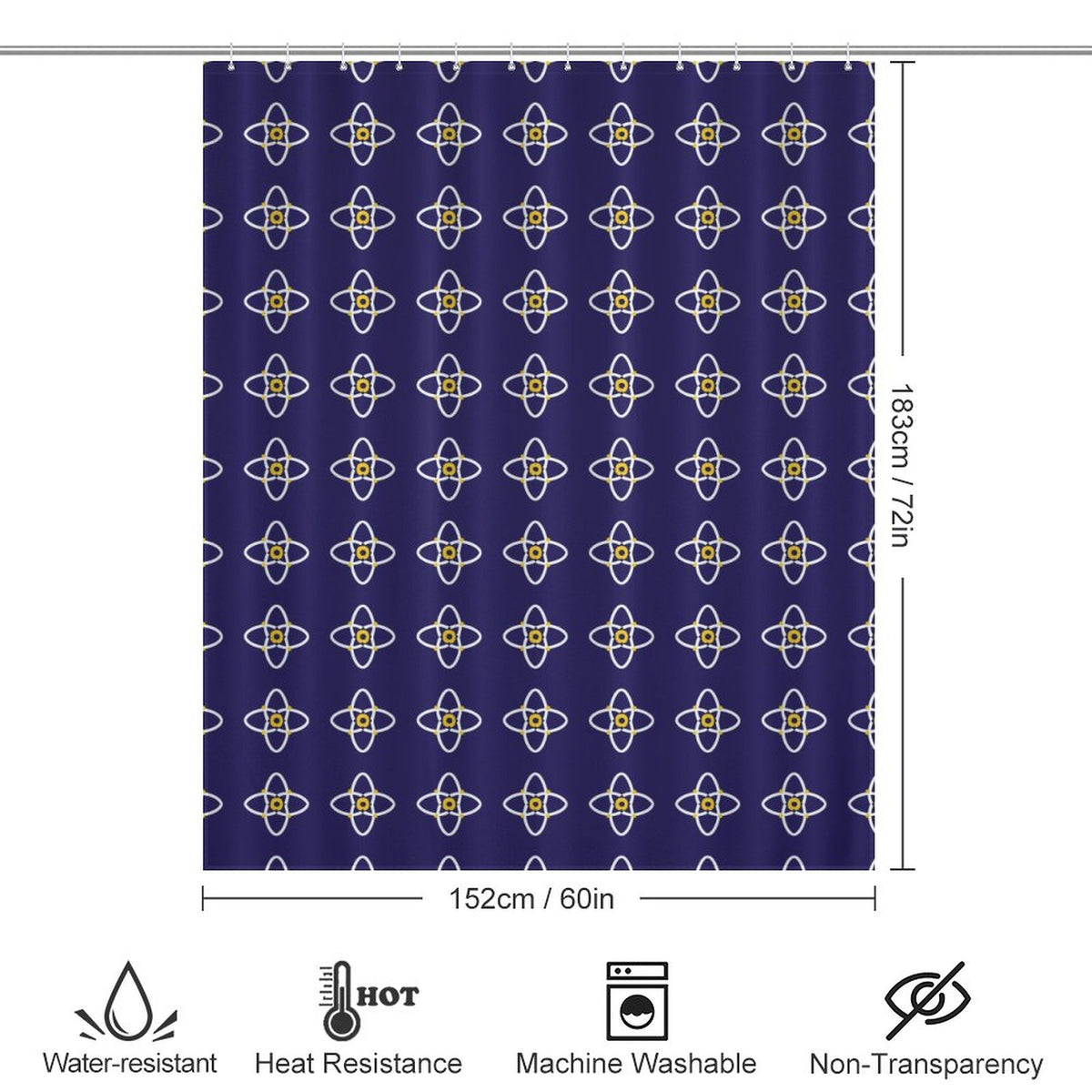 Blue Shower Curtain