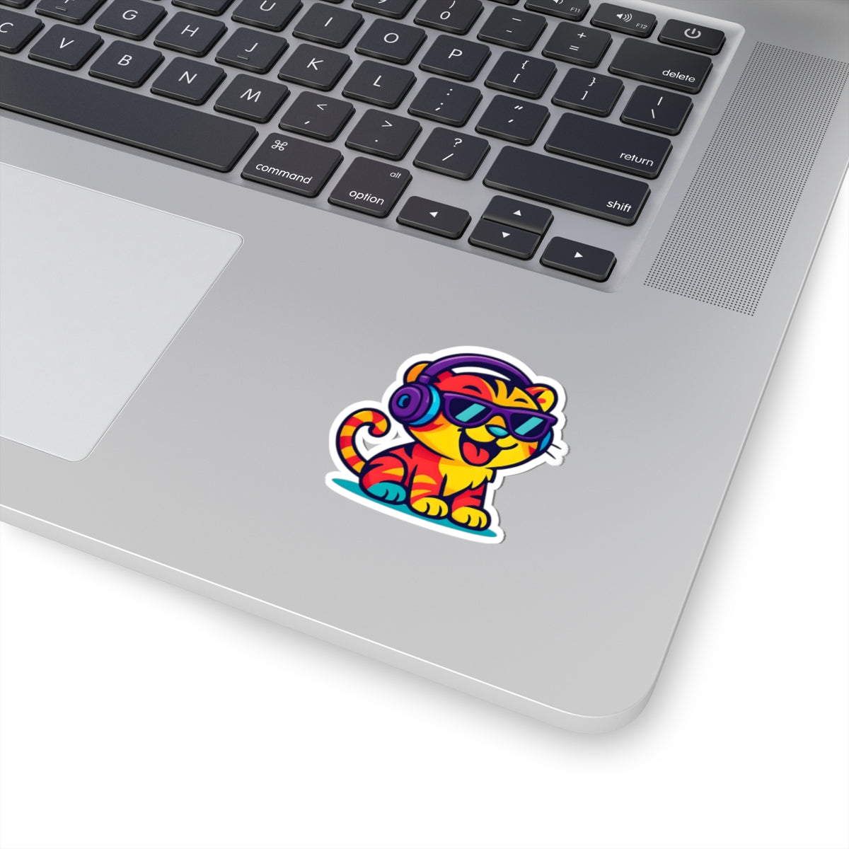 Colorful Tiger Kiss-Cut Stickers, Cute Cat Decals for Laptops, Water Bottles, Party Favors, Gifts for Kids
