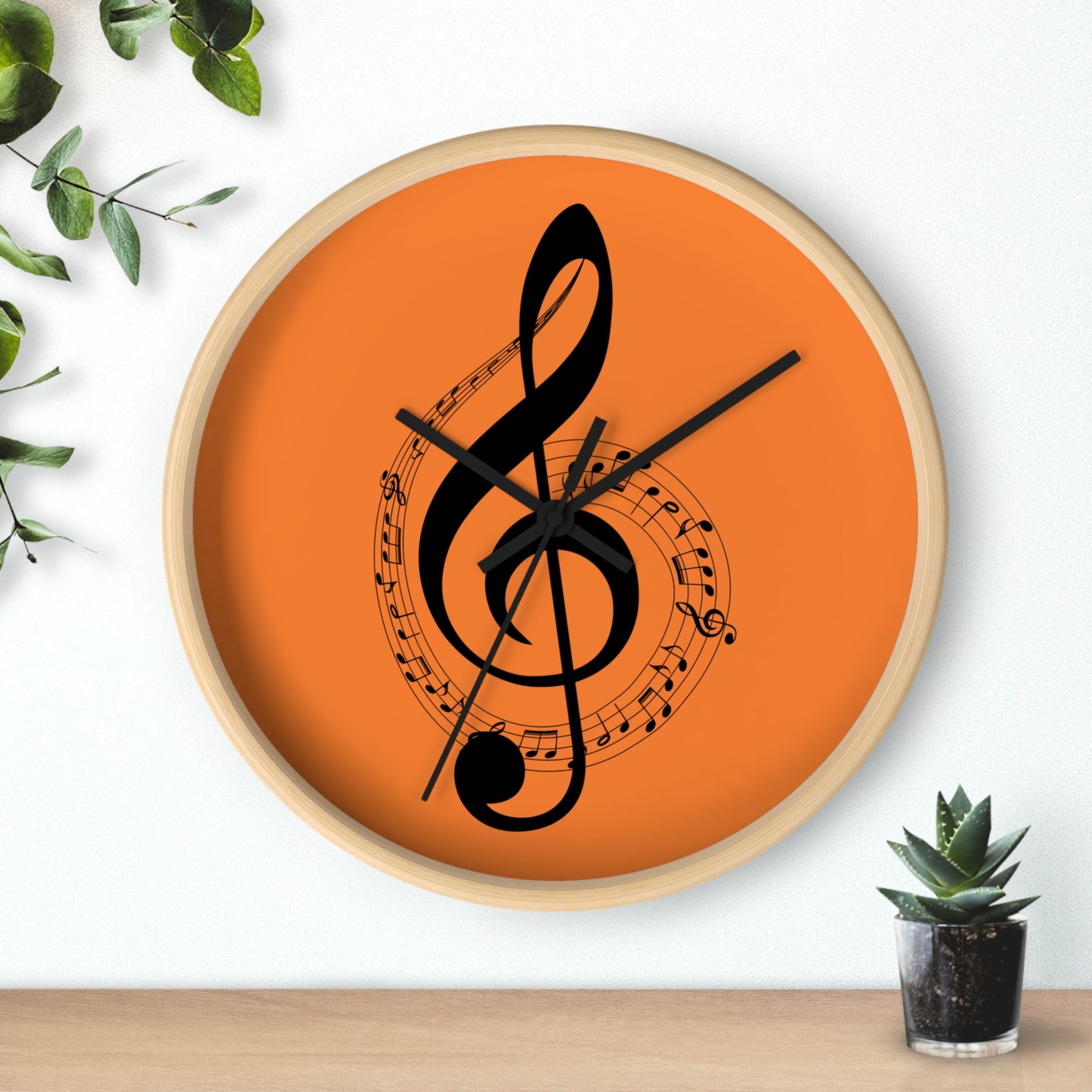 Musical Notes Wall Clock, Perfect Gift for Musicians, Music Lovers, Home Décor