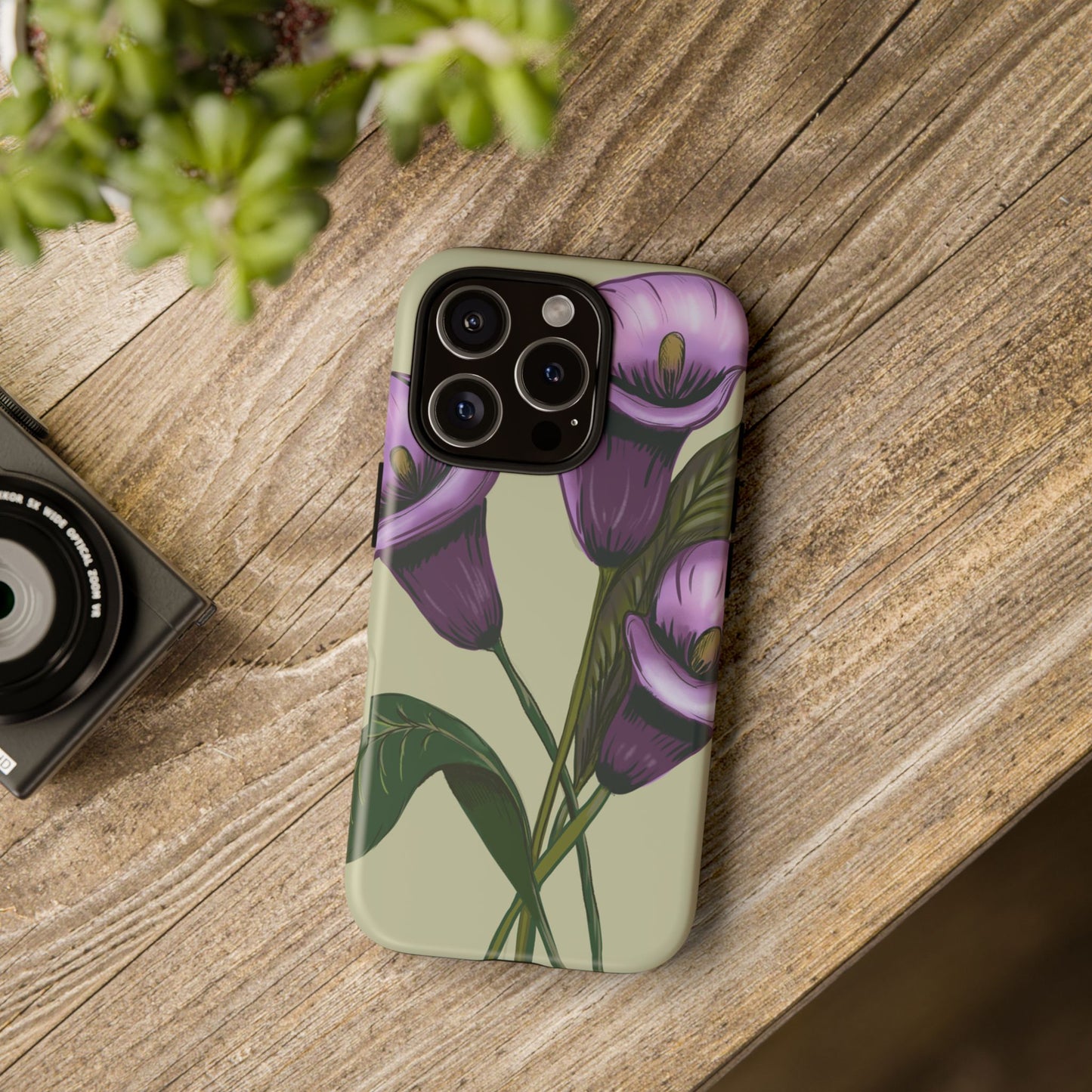 Floral Phone Case - Tough Cases, Purple Flower Design, Cell Phone Accessories, Gift for Her, Nature Lover Essentials