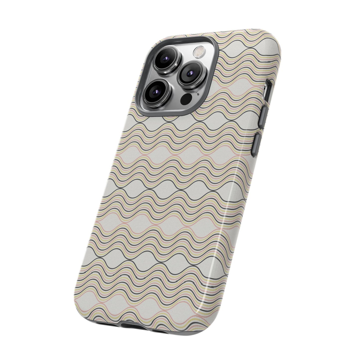 Stylish Phone Case for Tough Protection, Wavy Design, Chic Accessory, Gift for Her, Trendy Tech, Holiday Gift Idea