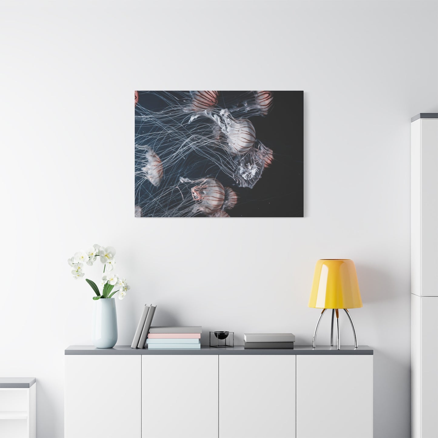 Jellyfish Swarm Matte Stretched Canvas