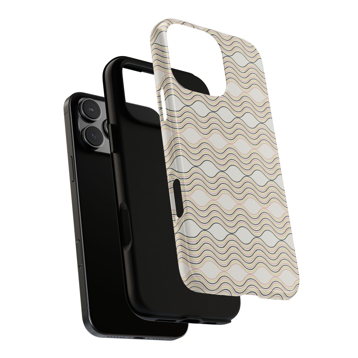 Stylish Phone Case for Tough Protection, Wavy Design, Chic Accessory, Gift for Her, Trendy Tech, Holiday Gift Idea