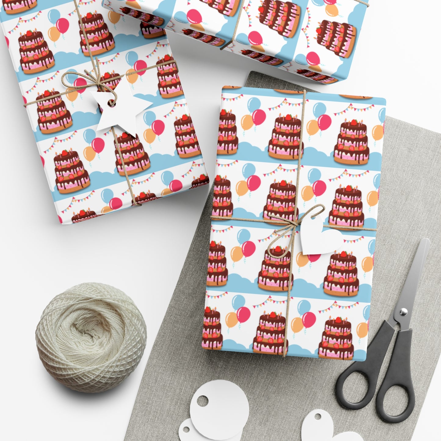 Birthday Cake Gift Wrap Papers - Celebration, Party, Festival, Wrapping, Gifts