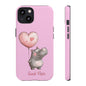 Cute Hippo Phone Case | Good Vibes, Gift for Friends, Cute Phone Accessories, Animal Lover Gift, Happy Phone Cover