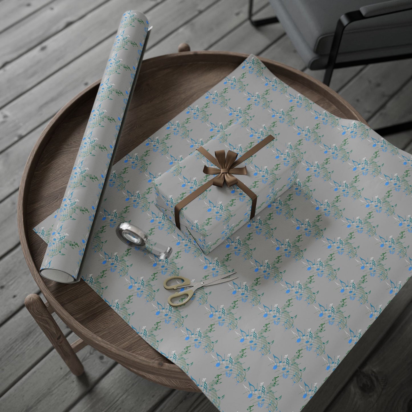 Elegant Music Note Wrapping Paper for Special Occasions, Perfect for Gifts, Birthdays, Holidays, Artsy Celebrations, Eco-Friendly