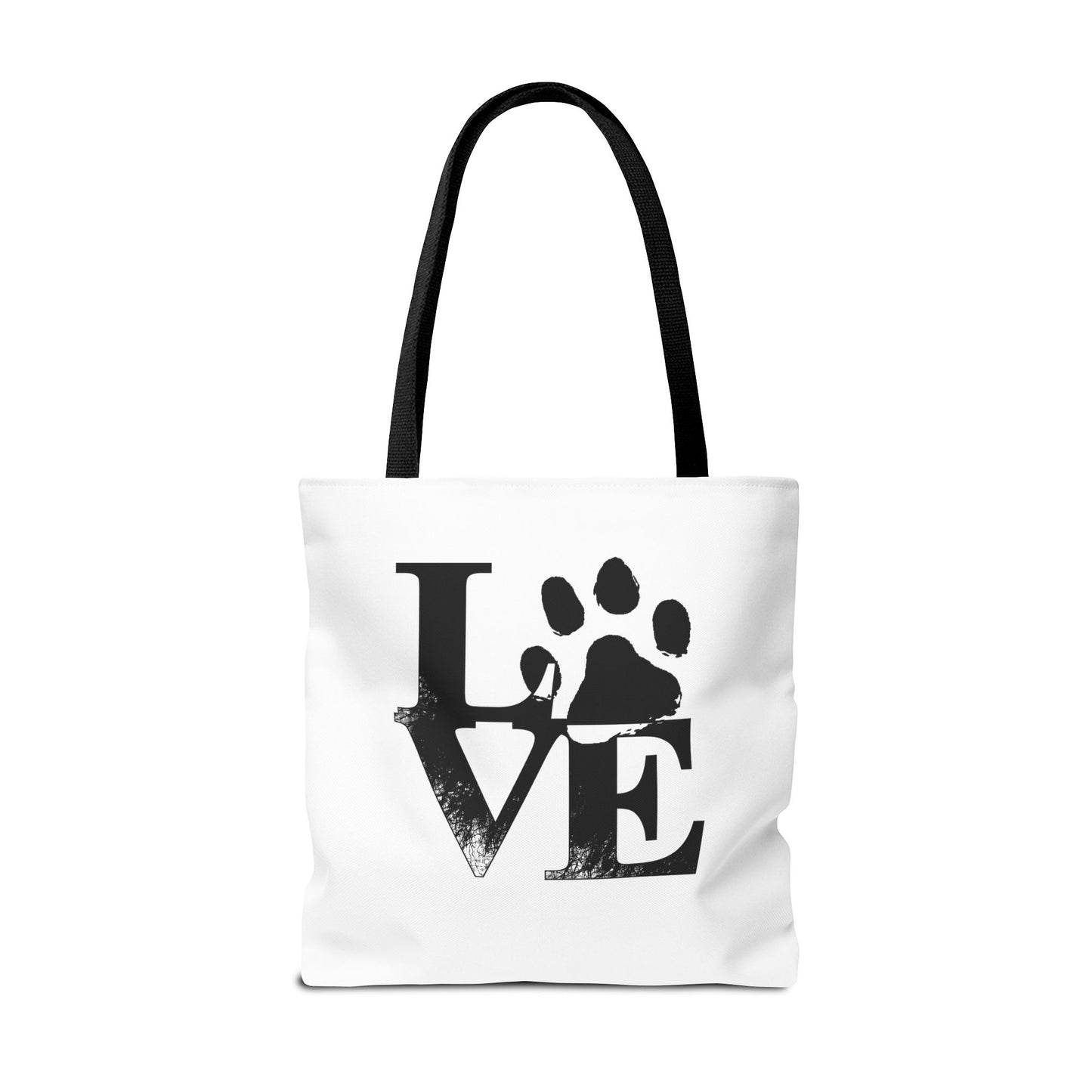 Love Paw Print Tote Bag, Pet Lover's Gift, Eco-Friendly Shopping Bag, Animal Rescue Fundraiser, Personalized Pet Tote