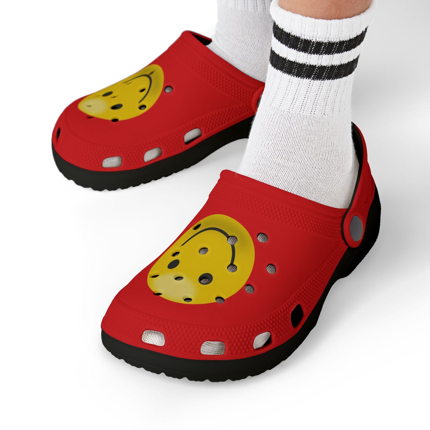 Smiley Face Clogs, Kid's EVA Foam Shoes, Comfortable Summer Footwear, Fun Playtime Shoes, Gift for Kids, Cute Garden Clogs
