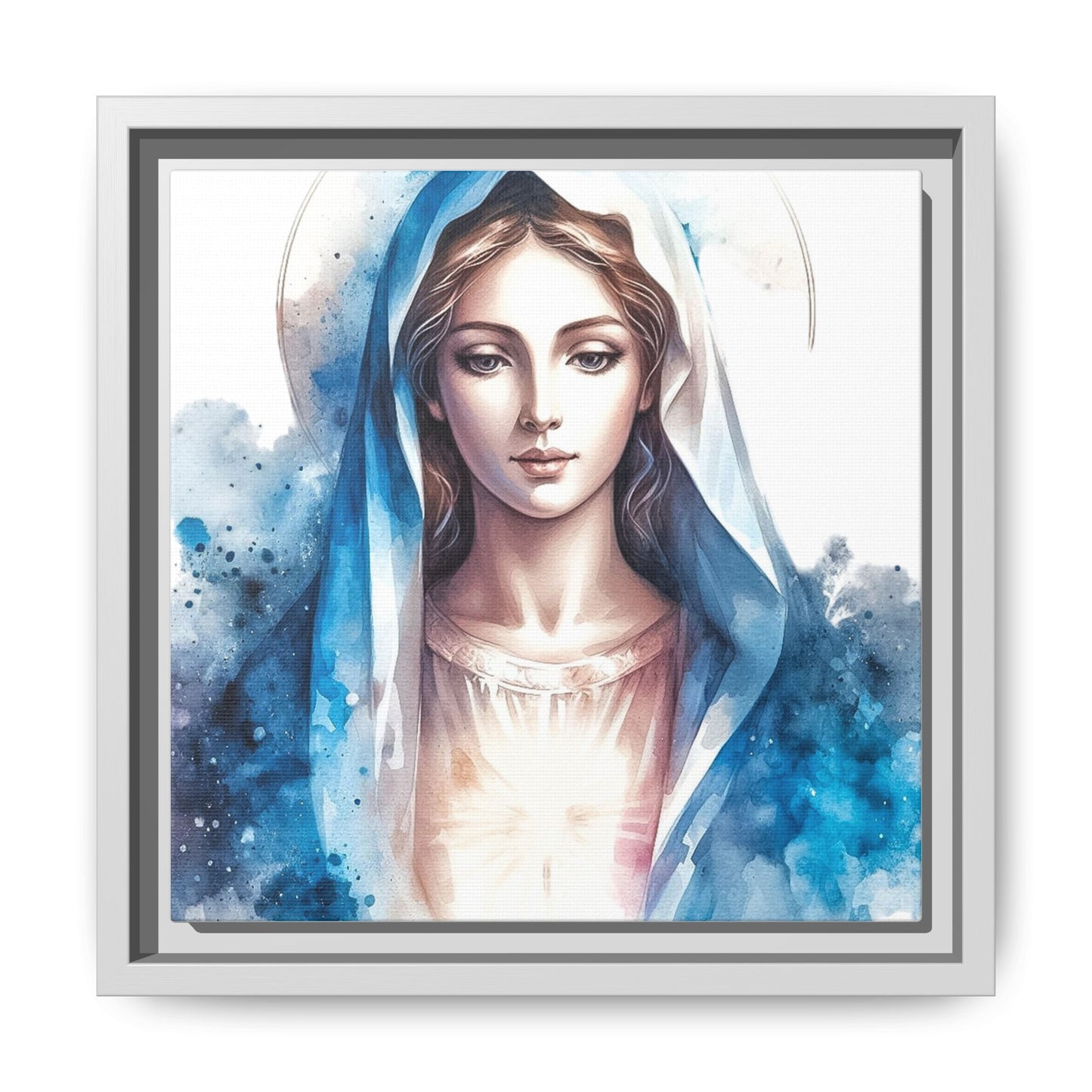 Framed Canvas Art Print, Spiritual Decor, Religious Artwork, Wall Decor, Gift for Faith, Elegant Home Decoration