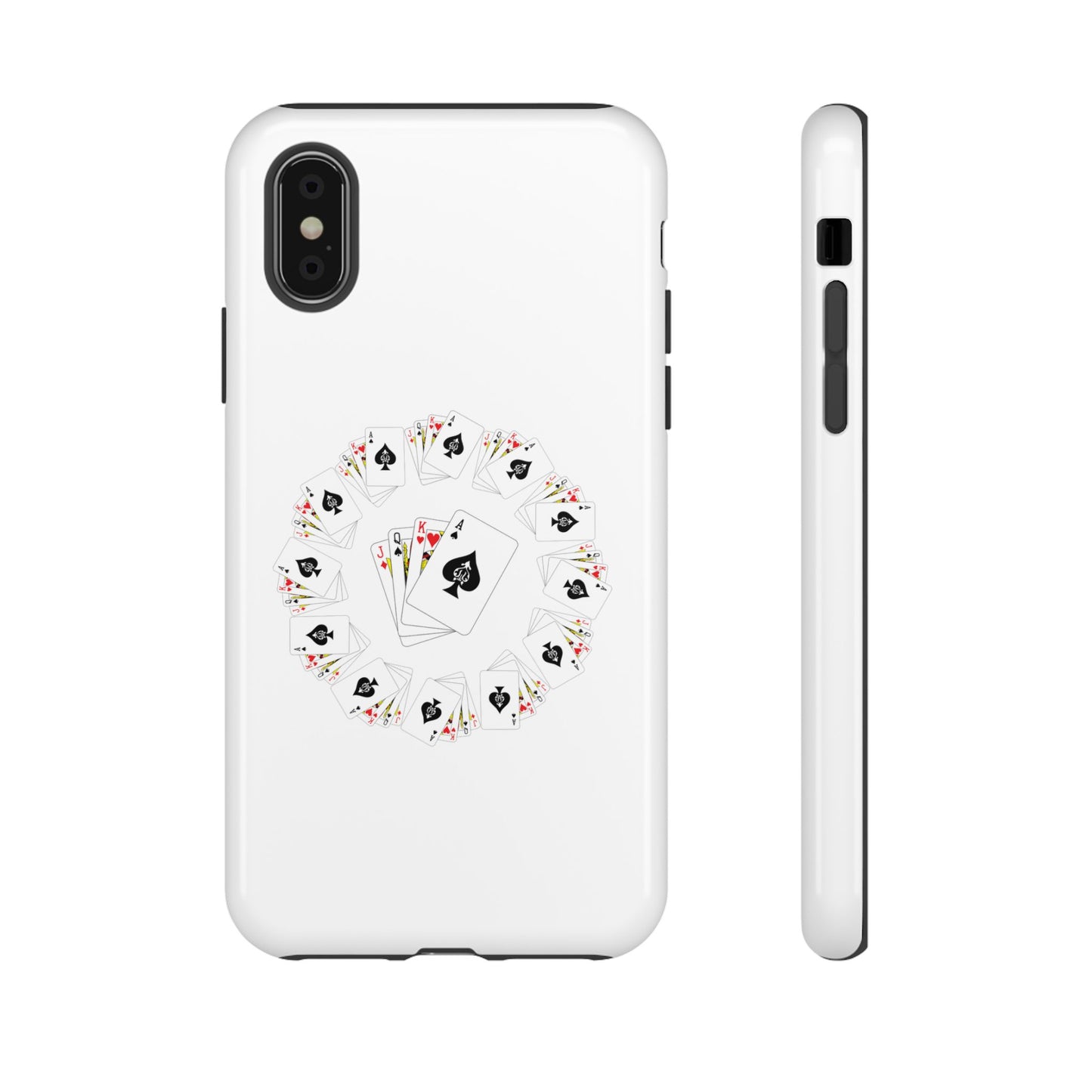 Tough Cases Phone Case, Floral Playing Cards Design, Cute Gift for Gamers, Unique Accessories for Friends, Fun Party Favor