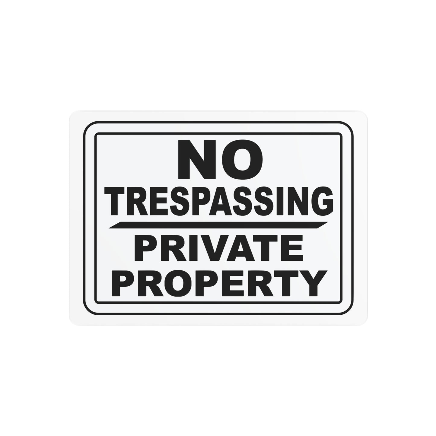 Metal Art Sign - 'No Trespassing' Decorative Home Security Sign, Rustic Home Decor, Yard Sign, Gift for New Homeowners, Protection Sign