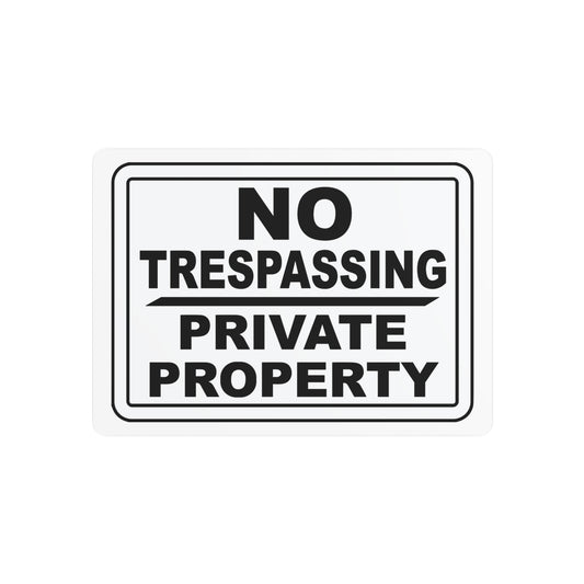 Metal Art Sign - 'No Trespassing' Decorative Home Security Sign, Rustic Home Decor, Yard Sign, Gift for New Homeowners, Protection Sign
